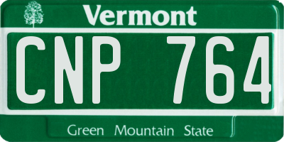 VT license plate CNP764