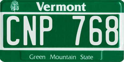 VT license plate CNP768