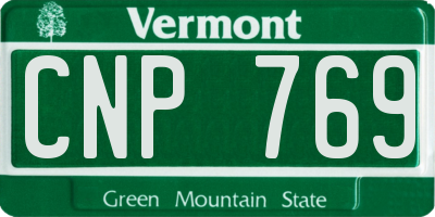 VT license plate CNP769