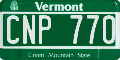 VT license plate CNP770