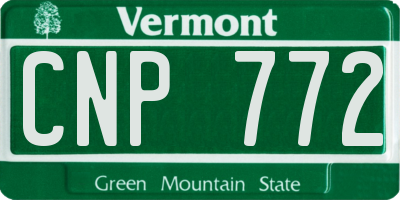 VT license plate CNP772