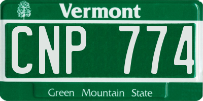 VT license plate CNP774
