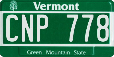 VT license plate CNP778