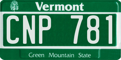 VT license plate CNP781