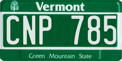 VT license plate CNP785