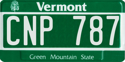VT license plate CNP787