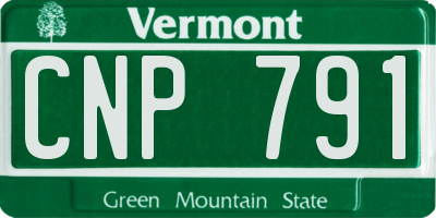 VT license plate CNP791
