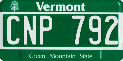 VT license plate CNP792