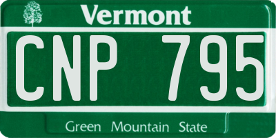 VT license plate CNP795