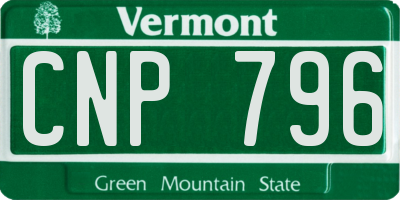 VT license plate CNP796