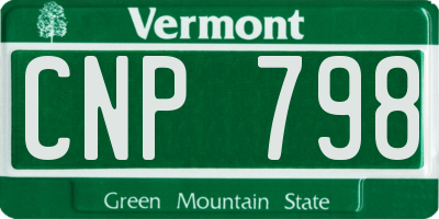 VT license plate CNP798