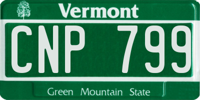 VT license plate CNP799