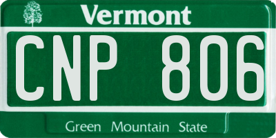 VT license plate CNP806