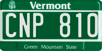 VT license plate CNP810