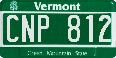 VT license plate CNP812