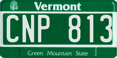 VT license plate CNP813