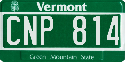 VT license plate CNP814