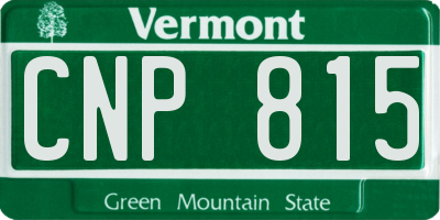 VT license plate CNP815