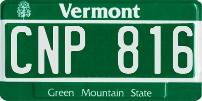 VT license plate CNP816