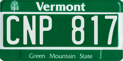 VT license plate CNP817