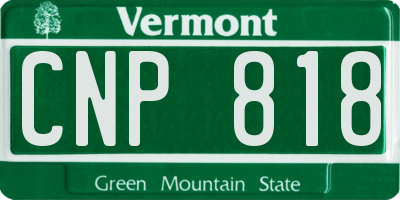 VT license plate CNP818
