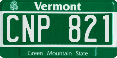VT license plate CNP821