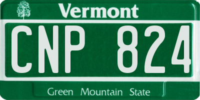 VT license plate CNP824