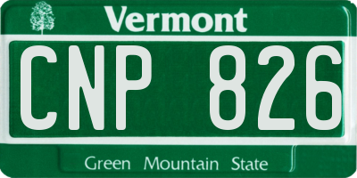 VT license plate CNP826