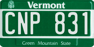 VT license plate CNP831