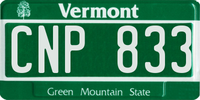 VT license plate CNP833
