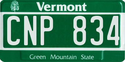 VT license plate CNP834