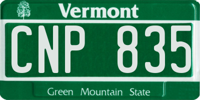 VT license plate CNP835