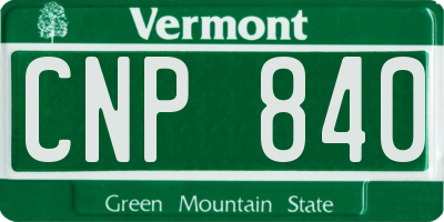 VT license plate CNP840