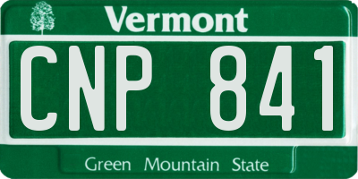 VT license plate CNP841