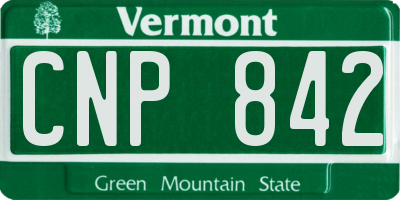 VT license plate CNP842