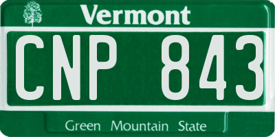 VT license plate CNP843
