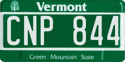 VT license plate CNP844