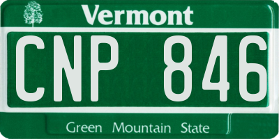 VT license plate CNP846