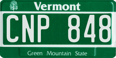 VT license plate CNP848