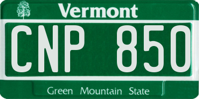 VT license plate CNP850