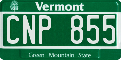VT license plate CNP855