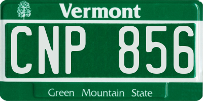 VT license plate CNP856