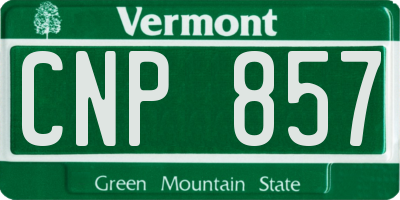 VT license plate CNP857