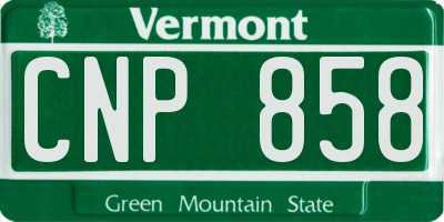 VT license plate CNP858