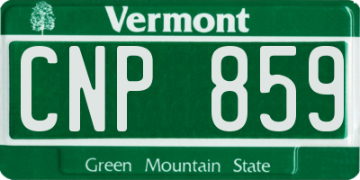 VT license plate CNP859