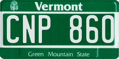VT license plate CNP860