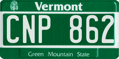 VT license plate CNP862