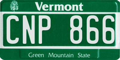 VT license plate CNP866