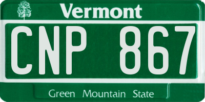 VT license plate CNP867