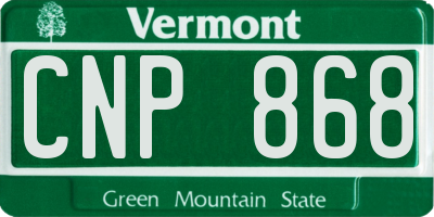 VT license plate CNP868